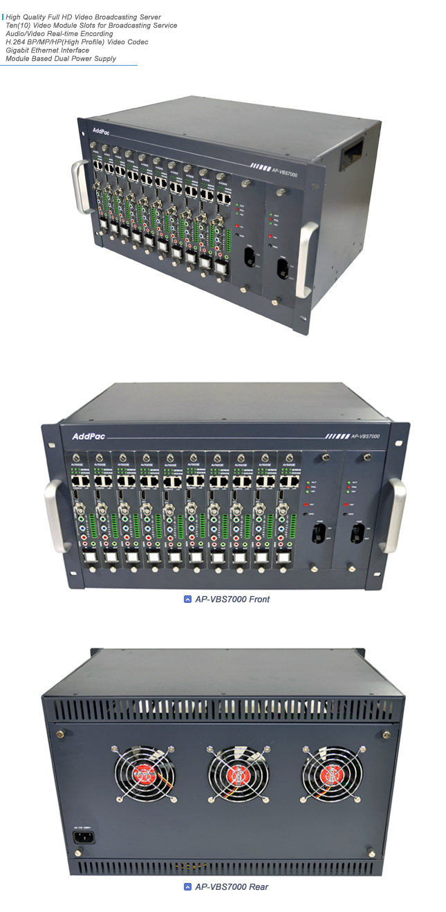 AP-VBS7000 HD Broadcasting Media Server | AddPac