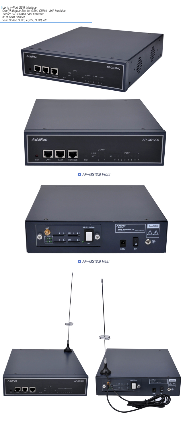 AP-GS1200 GSM Gateway  | AddPac