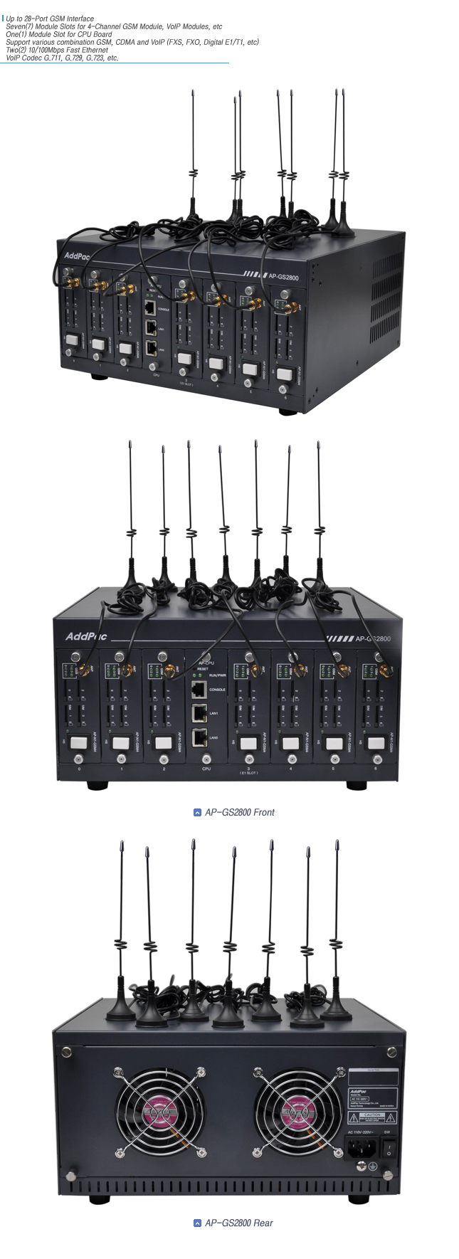 AP-GS2800 GSM Gateway  | AddPac