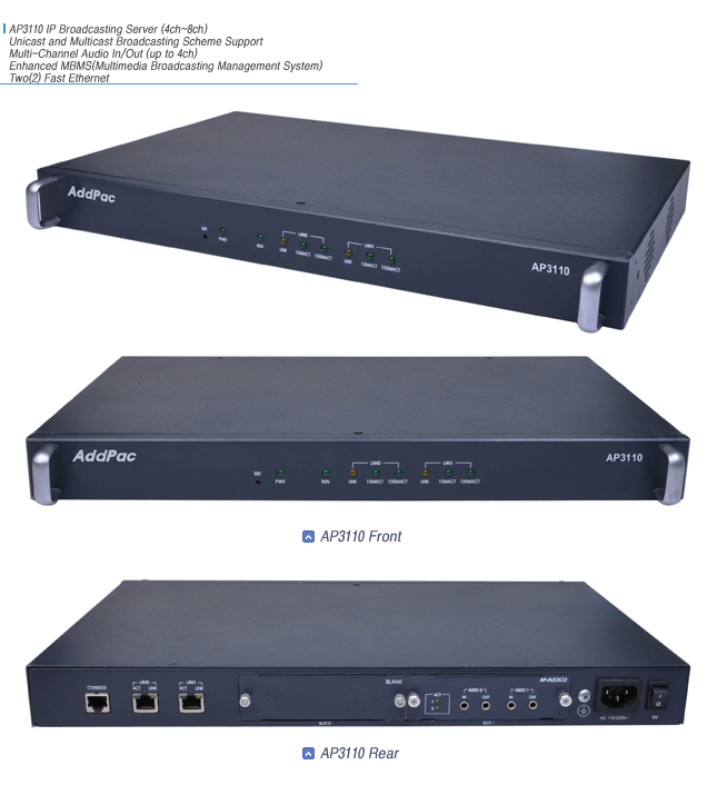 AP3110 IP Broadcasting | AddPac