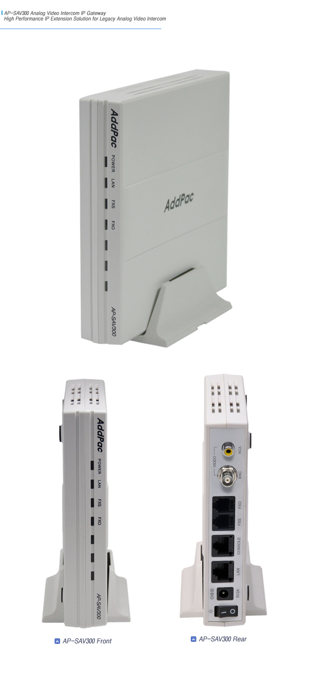 AP-SAV300 Analog Video Intercom IP gateway | AddPac